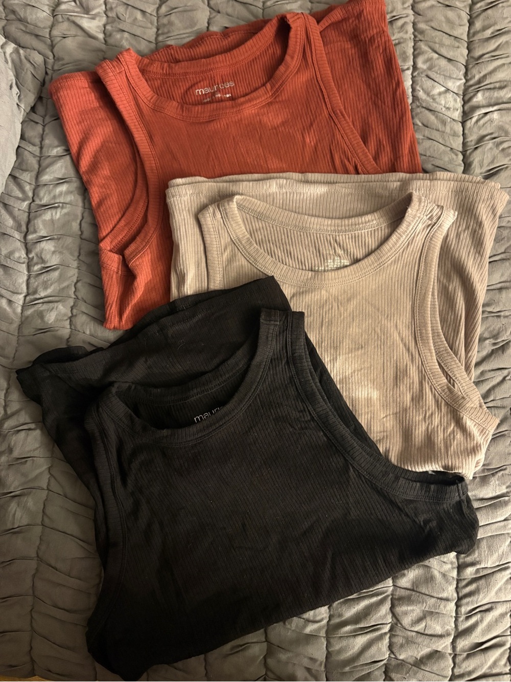 Maurice’s 24/7 Ribbed Highline Tank Tops - Set of 3